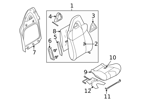 Front Seat Components for 2007 Mazda RX-8 #0