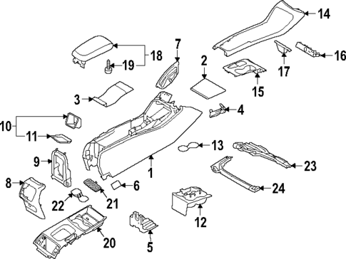 Center Console for 2022 Volvo XC40 Recharge #0