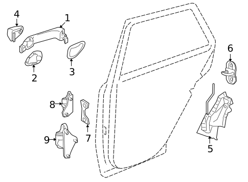 Lock & Hardware for 2009 Mercedes-Benz GL 450 #4