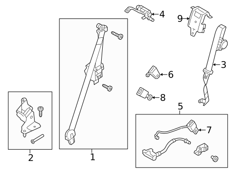 Rear Seat Belts for 2017 Ford Flex #0
