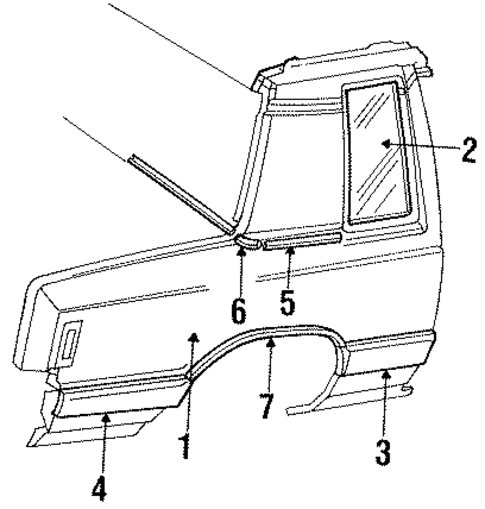 Exterior Trim - Quarter Panel for 1985 Chrysler LeBaron #0