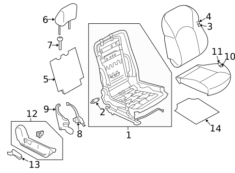 Passenger Seat Components for 2016 Nissan Juke #0