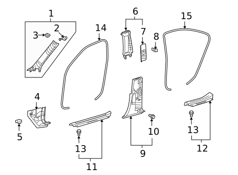 Interior Trim - Pillars for 2007 Lexus LS460 #1
