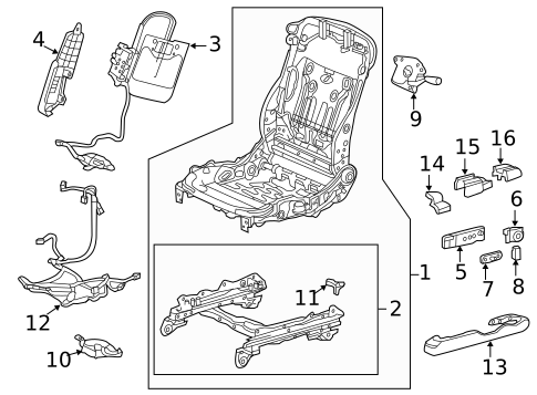 Lumbar Control Seats for 2015 Acura RLX #1