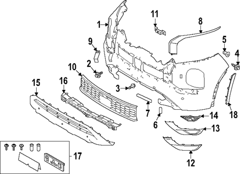 Bumper & Components - Front for 2025 Mitsubishi Outlander #1