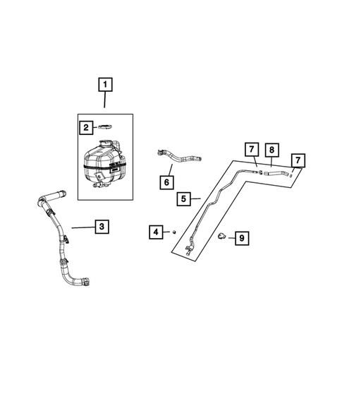 Engine Coolant Reservoir (Bottle) for 2011 Dodge Journey #1