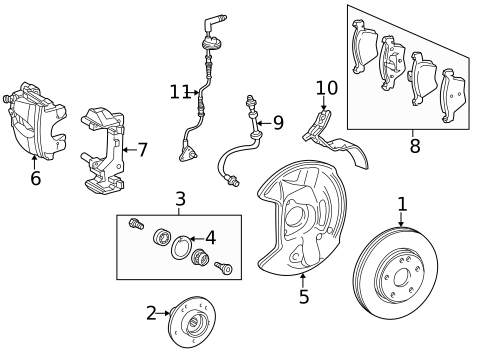 Front Brakes for 2003 Mercedes-Benz SLK320 #1