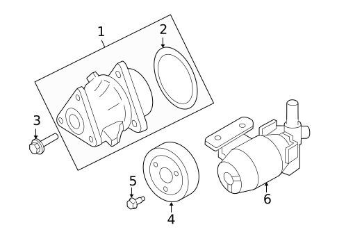 Water Pump & Related Components for 2009 Mercury Mariner #0