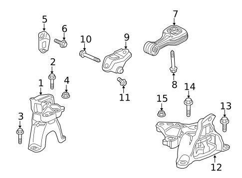 Engine & Trans Mounting for 2019 Honda Civic #1