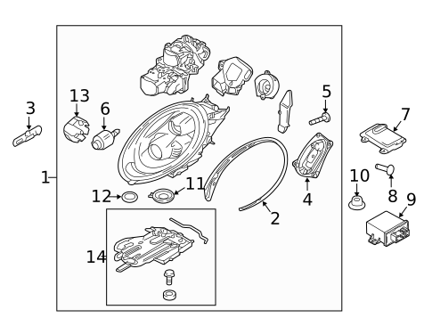 Headlamp Components for 2018 Porsche Cayenne #6