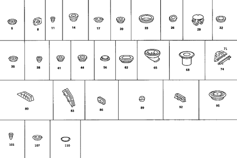 Expansion Plugs, Grommets for 1991 Mercedes-Benz 560SEL #2
