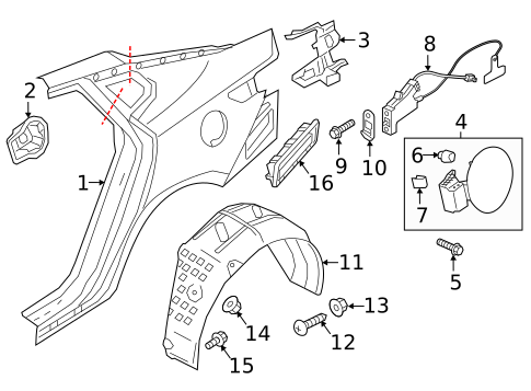 Quarter Panel & Components for 2018 Kia Optima #1