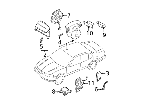 Air Bag Components for 2002 Nissan Maxima #0
