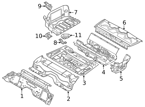 Rear Floor & Rails for 2022 BMW M440i xDrive Gran Coupe #1