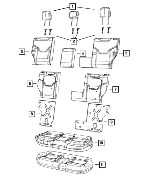 Rear Seats - Second Row for 2019 Jeep Compass #8