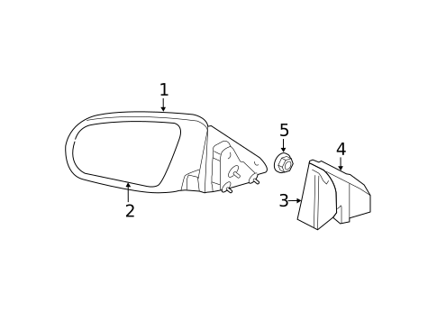 Outside Mirrors for 2010 Chrysler Sebring #2