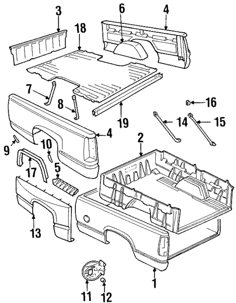 Box Assembly for 1994 Chevrolet K1500 Pickup #1