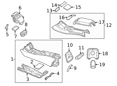 Center Console for 2019 Mercedes-Benz S 560 #0