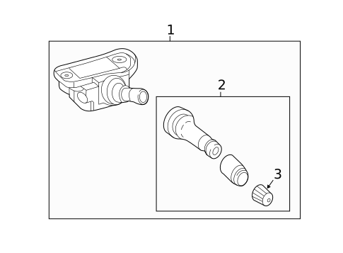 Tire Pressure Monitor Components for 2015 Mercedes-Benz C400 #0