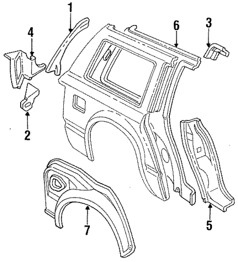 Inner Structure & Rails for 1985 Mercury Lynx #0