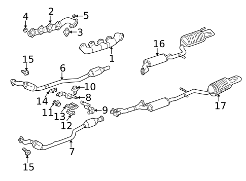 Exhaust Components for 2001 Mercedes-Benz CL500 #0