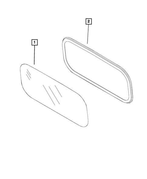 Glass and Interior Rear View Mirror for 2015 Ram ProMaster City #6