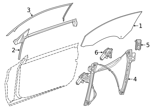 Glass - Door for 2021 Mercedes-Benz C63 AMG #0