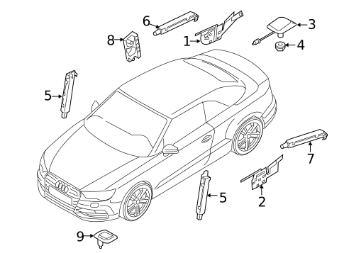 Antenna & Radio for 2017 Audi A3 Quattro #0
