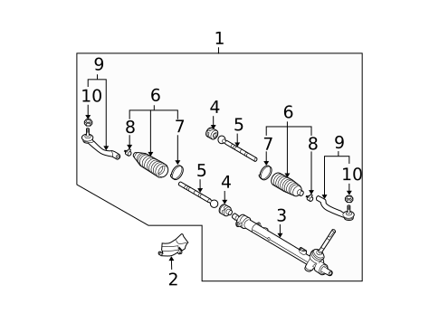 Steering Gear & Linkage for 2014 Nissan Rogue Select #0