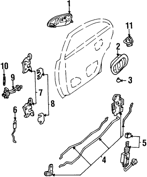 Lock & Hardware for 1998 Ford Escort #0