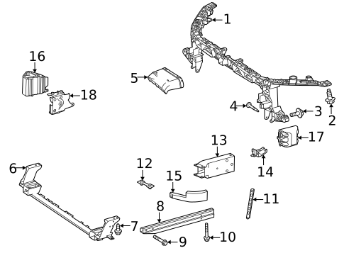 Radiator Support for 2022 Mercedes-Benz GLB 35 AMG® #0