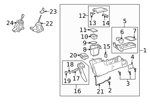 Center Console for 2009 Mazda Tribute #0