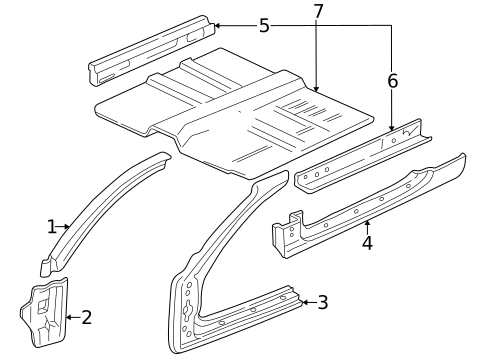Hinge Pillar for 2001 Acura Integra #0