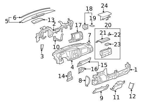 Instrument Panel for 2012 Chevrolet Silverado 1500 #2