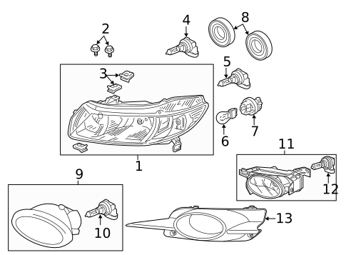 Bulbs - Chassis for 2010 Honda Civic #1