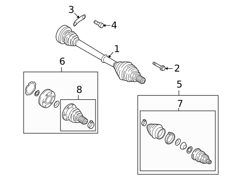 Drive Axles for 2013 Audi TTS Quattro #1