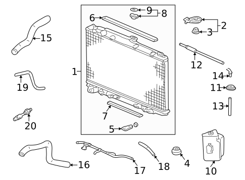 Radiator & Components for 2005 Acura MDX #0