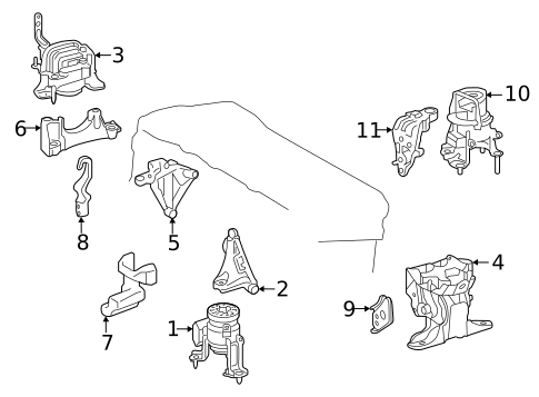 Engine & Trans Mounting for 2025 Lexus NX350h #2
