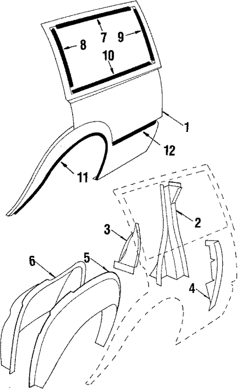 Quarter Panel for 1986 Chevrolet Cavalier #0