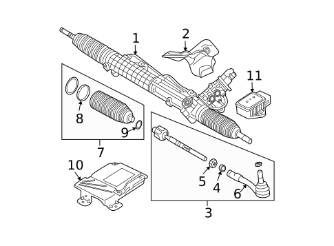 Steering Gear & Linkage for 2008 BMW 535xi #0