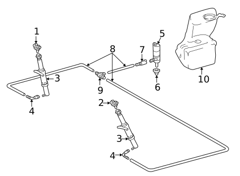 Headlamp Washers/Wipers for 2005 Mercedes-Benz S600 #1