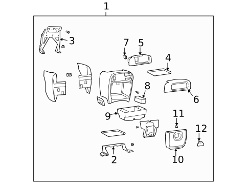 Center Console for 2002 Pontiac Montana #1