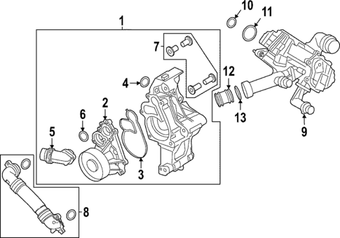 Water Pump for 2020 BMW M340i #0