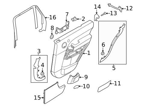 Interior Trim - Rear Door for 2022 Land Rover Range Rover #0