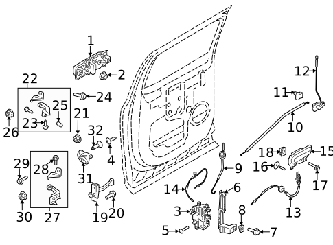 Lock & Hardware for 2017 Ford F-250 Super Duty #1