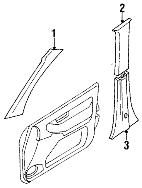 Interior Trim - Pillars for 1991 Nissan Sentra #0