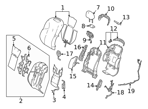 Driver Seat Components for 2024 Lexus LS500h #0