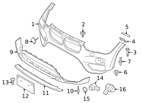 Bumper & Components - Front for 2019 BMW X1 #2