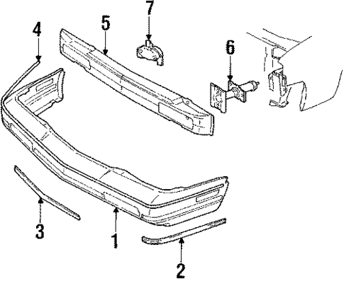 Bumper & Components - Front for 1989 Oldsmobile Cutlass Calais #0