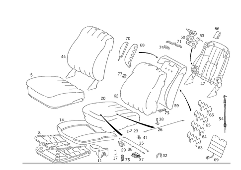 Front Seat and Headrest for 1987 Mercedes-Benz 300TD #0